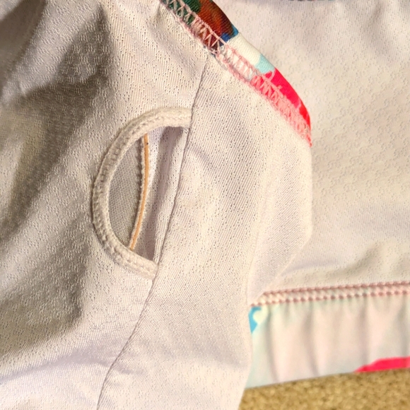 EUC ZYIA pink/blue/green floral racerback removable pads sports bra | Size XL - Picture 5 of 6